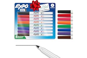 EXPO Dry Erase Markers, Low Odor Ink, Assorted Colors, Ultra Fine Tip, 8 Count - Whiteboard, Calendar, Organization, School Supplies