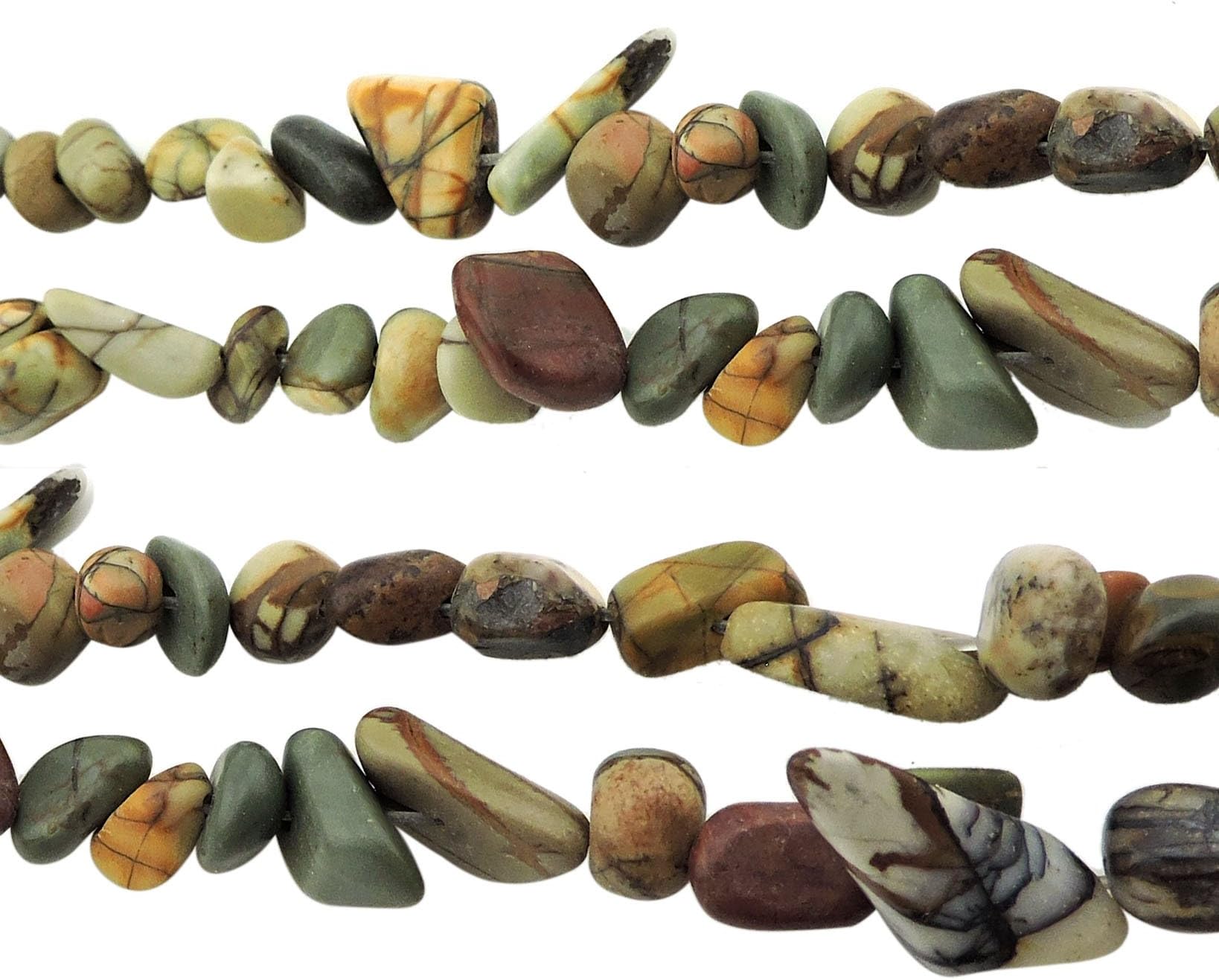 COIRIS 15'' Strand 9-14MM Real Natural Imperial Jasper Chips Stone Loose BeadsS for Necklace Jewelry DIY Making Design (St-1101)