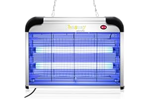 Phosooy Electric Bug Zapper, 2800V High Grid Indoor Mosquito Killer with 20W Lamps, Plug-in Hanging Insect Trap for Mosquitoes, Moths, Gnats, Flies and Flying Insects Indoor Use