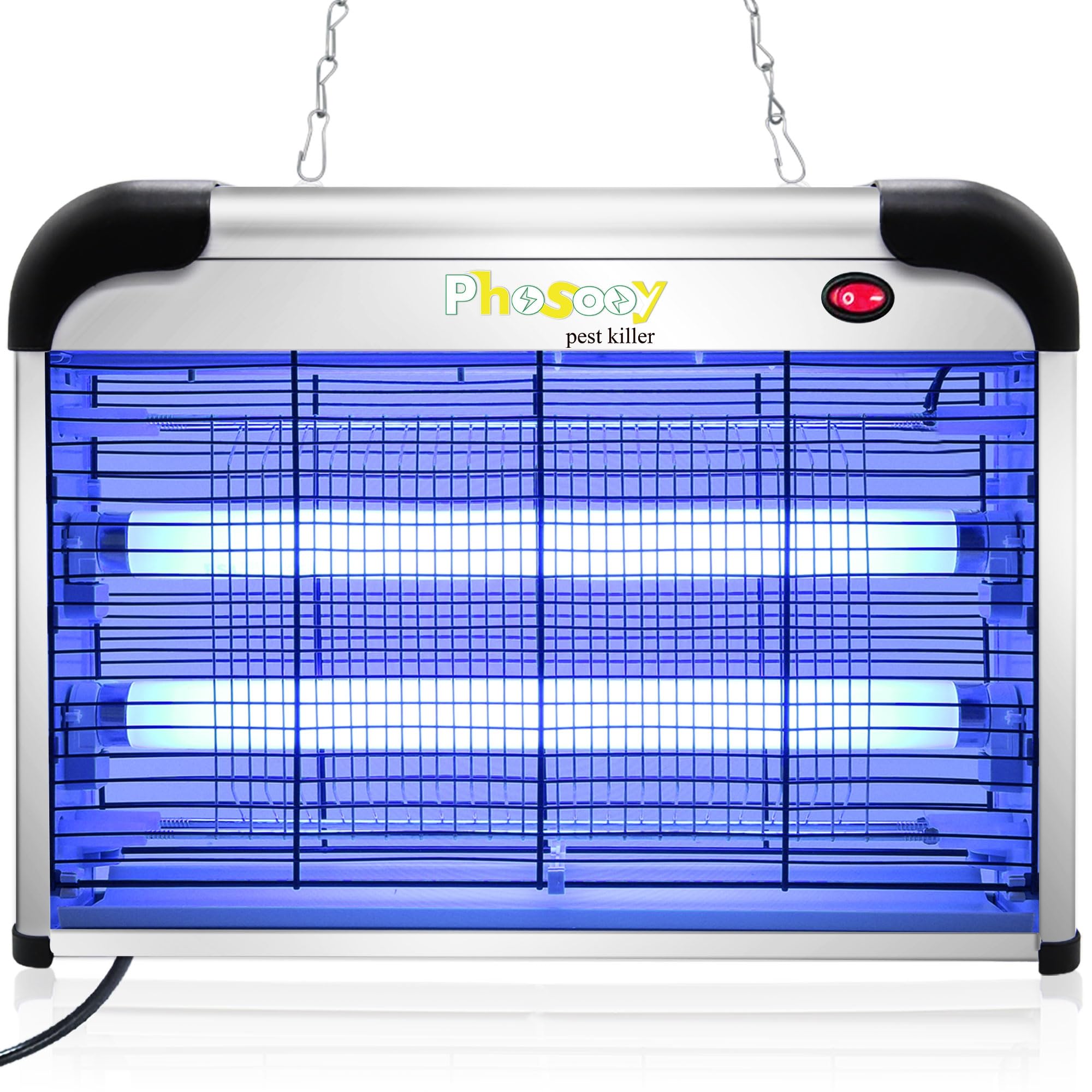 Photo 1 of **UNTESTED**
Phosooy Electric Bug Zapper, 2800V High Grid Indoor Mosquito Killer with 20W Lamps, Plug-in Hanging Insect Trap for Mosquitoes, Moths, Gnats, Flies and Flying Insects Indoor Use