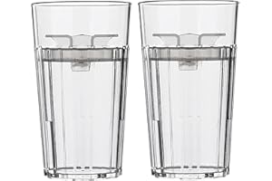 Reflo Smart Cup (Clear 2-Pack) Open Training Cup, Toddler Cup, No Suction 6oz, 360 Control-Flow, USA MADE Premium High-Impact Plastic