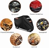 Favoto Motorcycle Cover 210T Oxford Waterproof UV Anti-Scratch Reflective view 2
