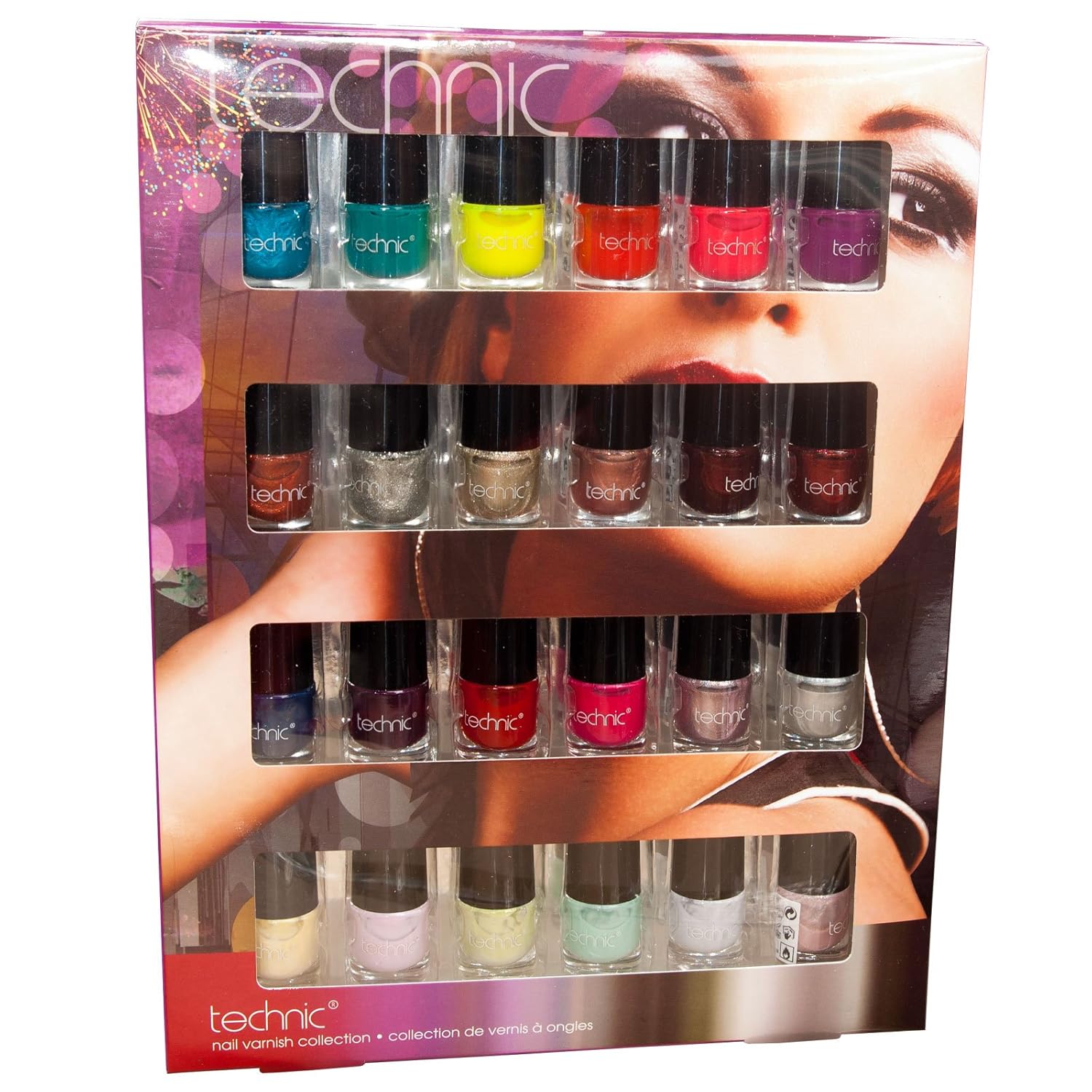 Technic 24 Piece Nail Polish Varnish Manicure Make Up Kit Cosmetic Gift