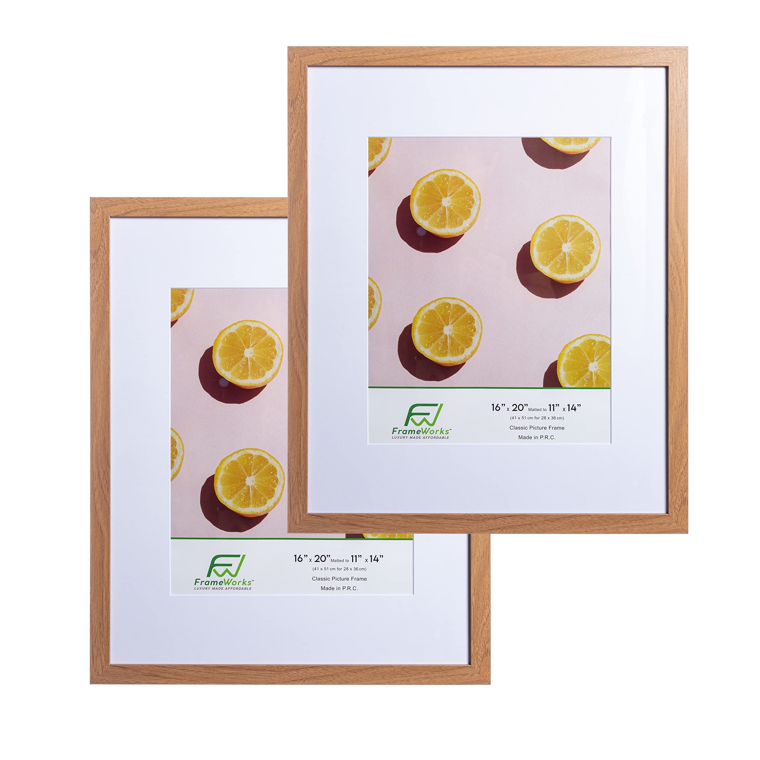 FrameWorks 16x20 mat to 11x14 Classic Wooden