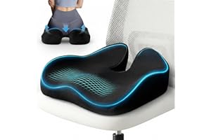 Comfortable Seat Cushions for Office Chairs, Coccyx Cushion for Tailbone Pain Relief - 19" W x 17" Extra Large Ergonomic Memo