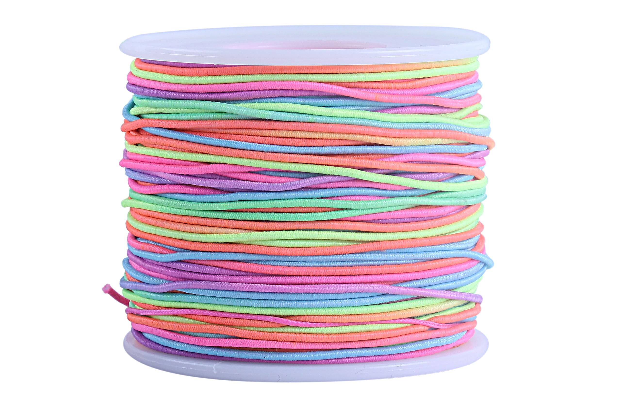KONMAY 1.0mm Stretchy Bracelet String, 150 Yards Durable Mixed Elastic Cord for Jewelry Making, Beading, Necklaces, DIY Crafts, and Sewing Projects