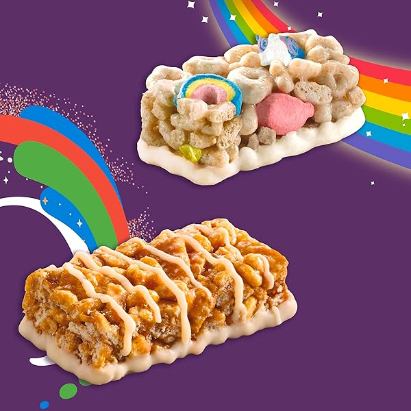 LUCKY CHARMS AND CINNAMON TOAST CRUNCH MINI CEREAL TREAT BARS VARIETY PACK, 40 CT, 20 OZ
