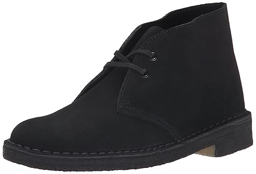 black leather desert boots womens