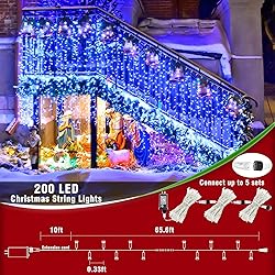 66ft 200 LED Christmas Lights Outdoor - 8 Modes