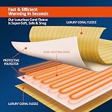 Warmer Luxury Heated Throw Blanket with Digital Controller 9 Heat Settings 9h view 4