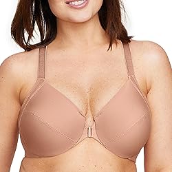 Glamorise Full Figure Plus Size Front-Closure