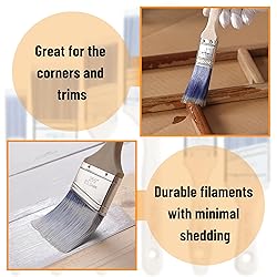 Bates Angle Paint Brushes, 1-Inch, 6 Pack - Treated