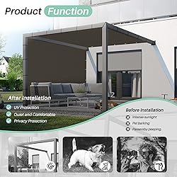 SunnyRoyal 20'x21' Sun Shade Sail Straight Edge