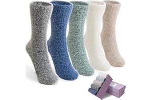 SISOSOCK Fuzzy Cozy Warm Socks for Women-Winter Home Thick Wool Soft Sleeping Socks-Perfect Gifts for Women
