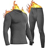 UNIQUEBLLA Long Johns Thermal Underwear Set for Men Thermal Base Layer Cold Weather Bottom Top