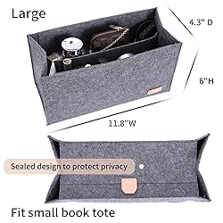 Doxo Purse Organizer Insert, Felt Bag in Bag with
