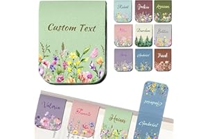 Personalized Leather Magnetic Bookmark with Name Custom Book Marks Clip Customized Gifts for Reading Women Book Lovers Reader