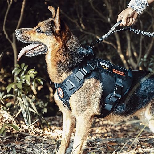 OneTigris Tactical Dog Harness Vest with Handle, Dog Harness for Large  Medium Dogs,No-Pull Service Dog Vest wi