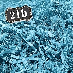 ZEBMOON 2 LB Blue C Crinkle Cut Paper Shred Filler