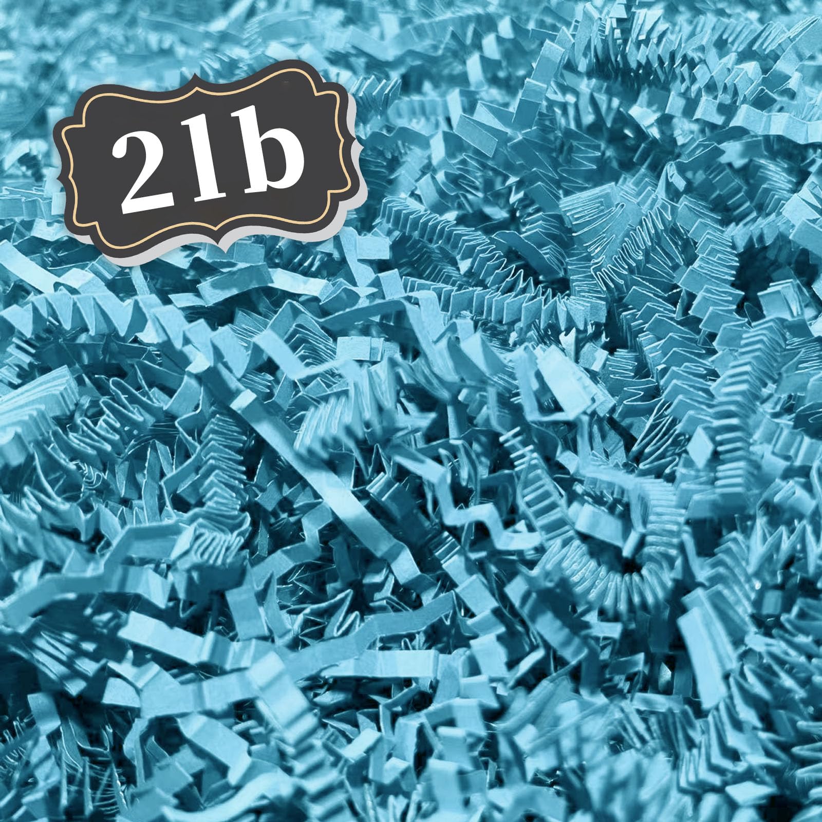 ZEBMOON 2 LB Blue C Crinkle Cut Paper Shred Filler