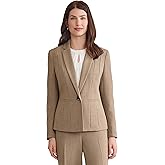 Kasper Womens Long Sleeve One Button Seamed Detail Blazer