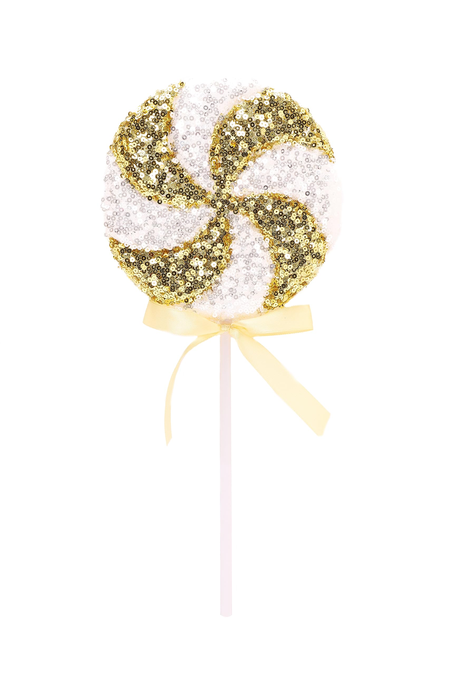 Christmas Concepts® 360mm (14,2") Giant Sparkly Sequin Lollipop Christmas Decoration – Christmas Tree Ornaments – Gold