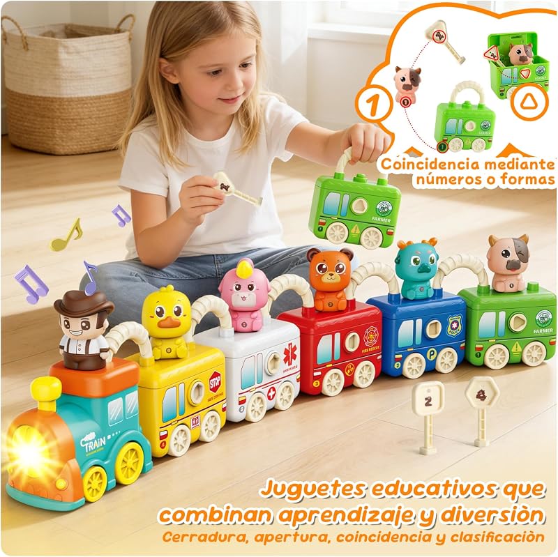 Juguete Educativo Tren Montessori para 2 Años