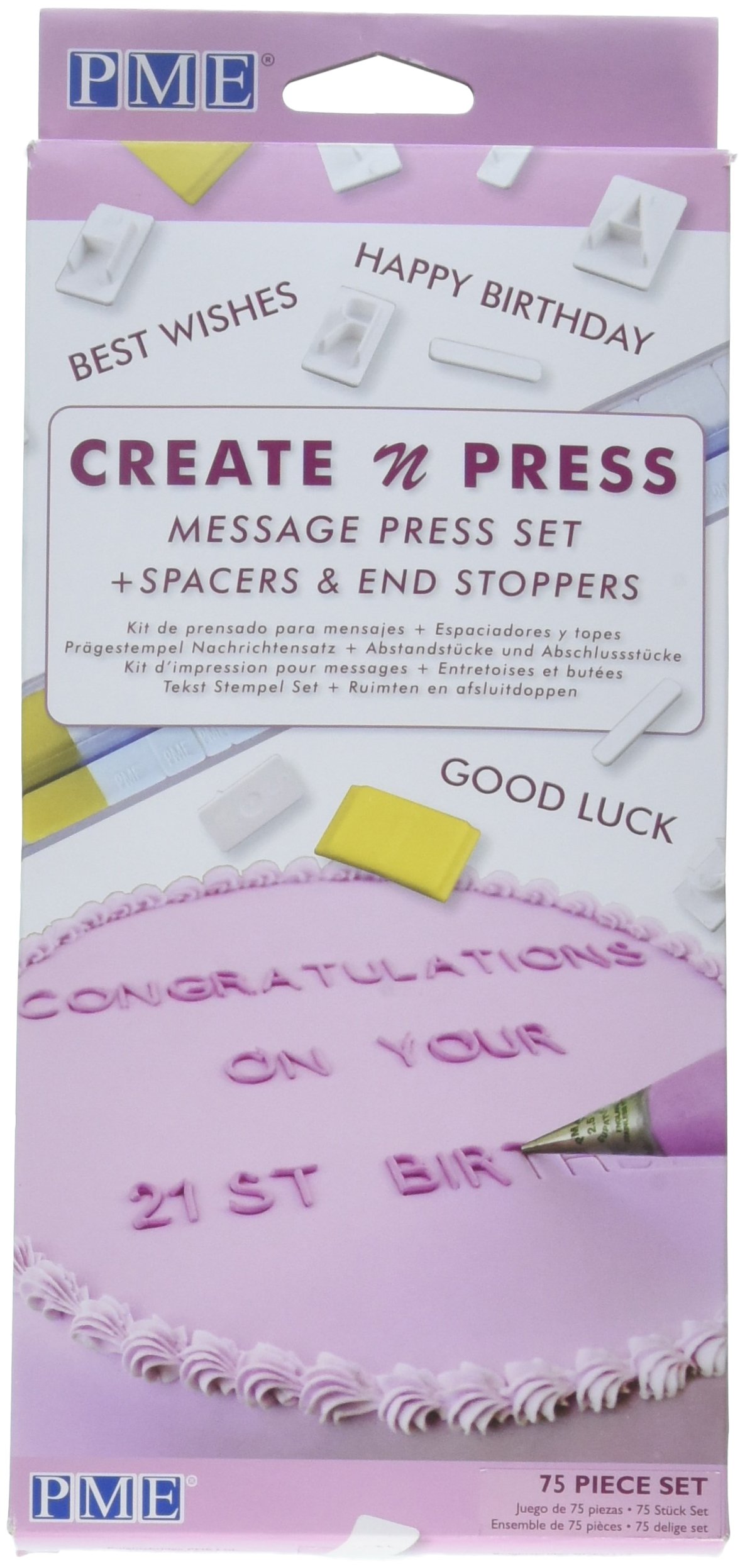 PME CP302 Create N Press Message Set, White, 28 x 12 x 2 cm