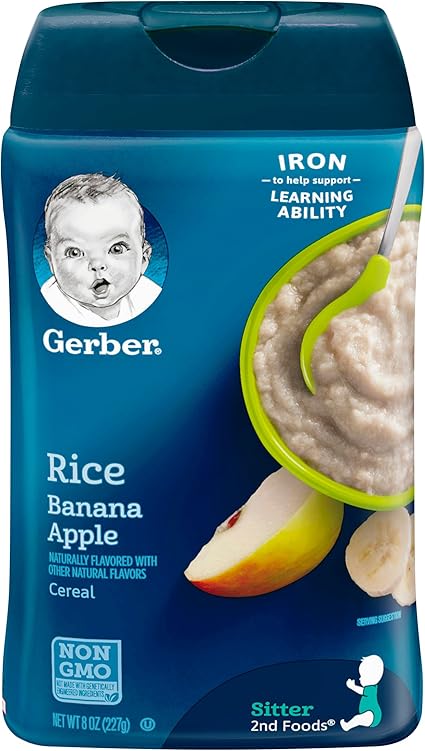 gerber rice and banana cereal