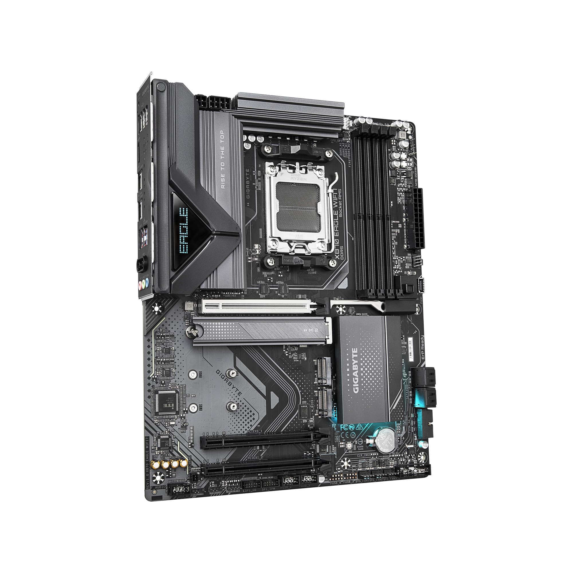 GIGABYTE X870 Eagle WIFI7 AMD AM5 LGA 1718 Motherboard, ATX, DDR5, 4X M.2, PCIe 5.0, USB4, WIFI7, 2.5GbE LAN, EZ-Latch, 5-Year Warranty