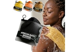 African Exfoliating Net Sponge,Exfoliating Body Scrub Bath Sponge with Knots,Back Scrubber Washcloth for Shower,African Scr