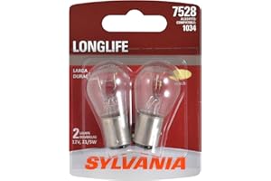 SYLVANIA - 7528 Long Life Miniature - Bulb, Ideal for Daytime Running Lights (DRL) and Back-Up/Reverse Lights (Contains 2 Bul