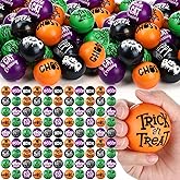 JellyArch 108 Pcs Halloween Stress Ball Bulk 2 Inch Assorted Soft Foam Squeeze Relief Toy Ghost Icons Hilarious Text Gift Stress Squeeze Ball Foam PU Press for Halloween Party Favor Carnival Reward