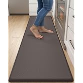 DEXI Anti Fatigue Kitchen Floor Mat Cushioned Standing Runner 70x20, Brown | Extra Long Soft Comfort Rug, Memory Foam Antifatigue Padded Mats for Desk Office Sink,Laundry