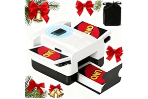 linkbolt Automatic Card Shuffler 1/2 Deck, One-Click Shuffling Mode, 2000mAh Rechargeable Shuffle Machine with Storage Bag, Electric Playing Card Shuffler for Poker, UNO, Blackjack, Skip-Bo, Phase 10