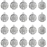 Alrhso 20 Pcs Starfish Charm for Necklaces, Silver Shell Charms for Jewelry Making Stainless Steel Sea Hawaii Charms Women for DIY Necklace Earrings Bracelet Crafts (25x21mm)