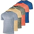 Real Essentials 5 Pack: Youth Dry-Fit Wicking Active Athletic Performance Short Sleeve T-Shirt Boys & Girls Shirts