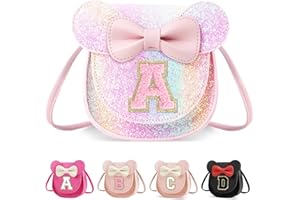 Toddler Purse Girl Wallet for Kids 2 3 4 5 6 7 8 9 Year Old Birthday Gifts,Cute Mouse Ear Bow Crossbody Shoulder Purse,Person