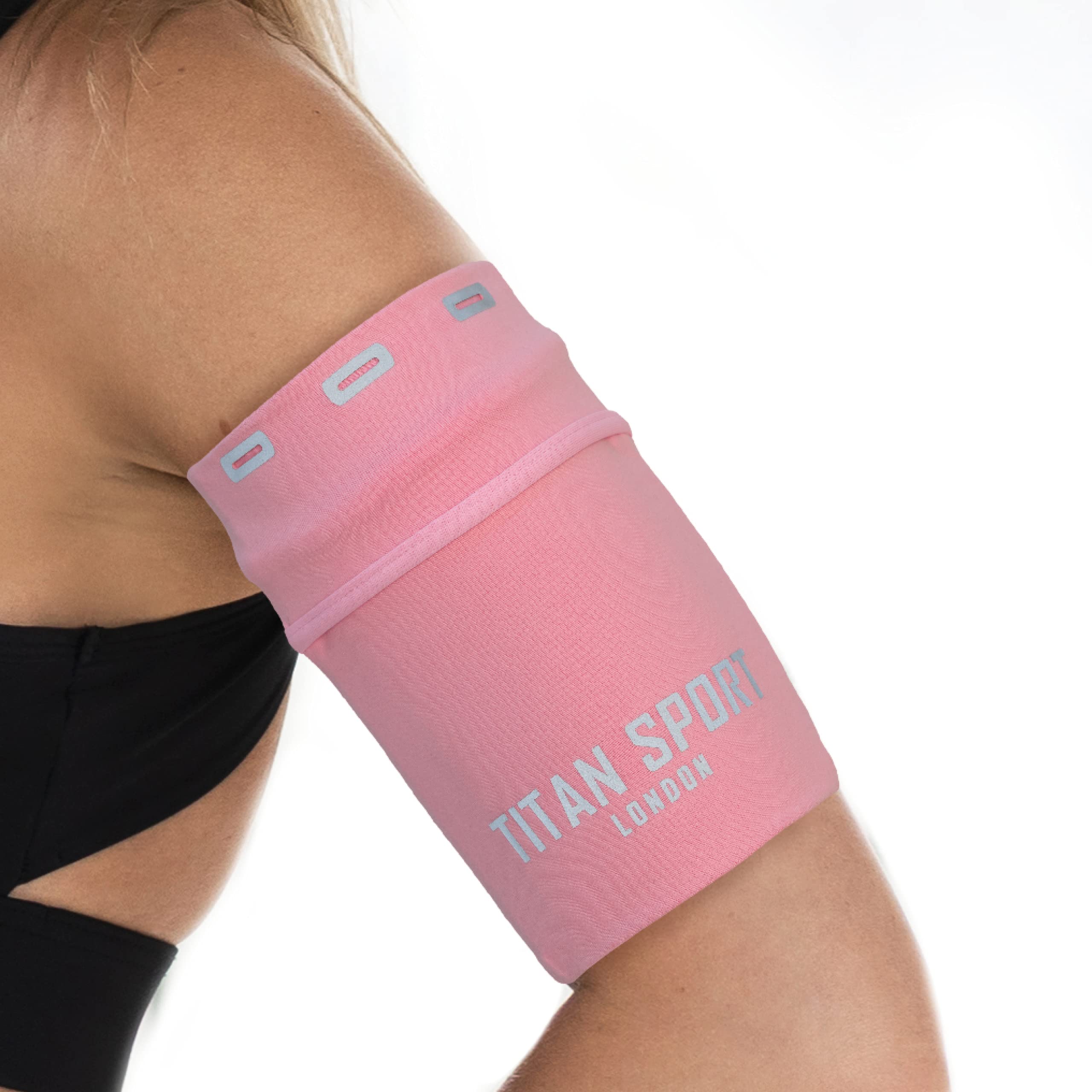 TAN SPORT Mobile Phone Armband Universal Holder Sleeve, Running/Gym/Sport Exercise Arm Bag For Adult Women/Men, Suitable For Devices Up To 7 Inches, iPhone SE/X/6/7/8/11/12/13/14/15/16(Medium,Pink)
