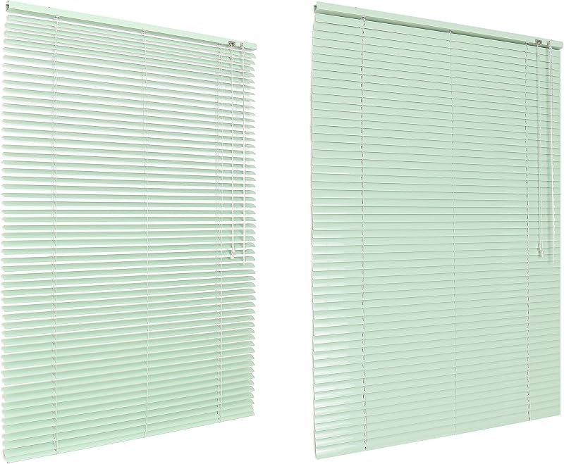 HSYLYM Aluminum Venetian Blinds Green 50x130 cm 1 inch Slats