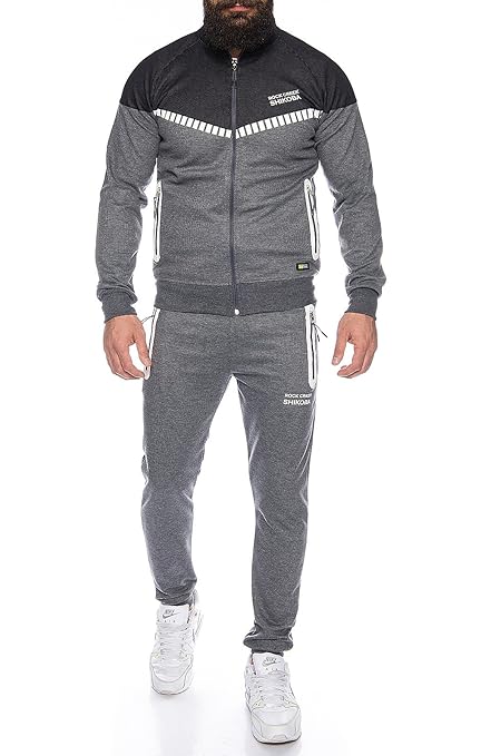 Rock Creek Herren Trainingsanzug Jogginganzug Hoodie und Hose Fitnessanzug H-141