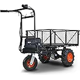 SuperHandy Utility Service Cart Power Wagon Wheelbarrow Electric 48V DC Li-Ion Powered 500Lbs Load and 1000Lbs+ Hauling Capac