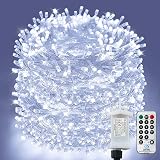 Lezonic Fairy Lights Plug In 80M 800 LEDs 8 Modes Remote IP65 Cool White