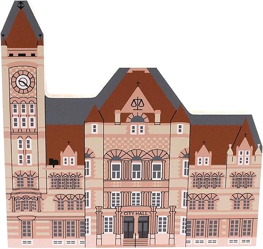 Amazon Com Cat S Meow Cincinnati City Hall Wood Landmark Hannaford Cstm1933 Home Kitchen