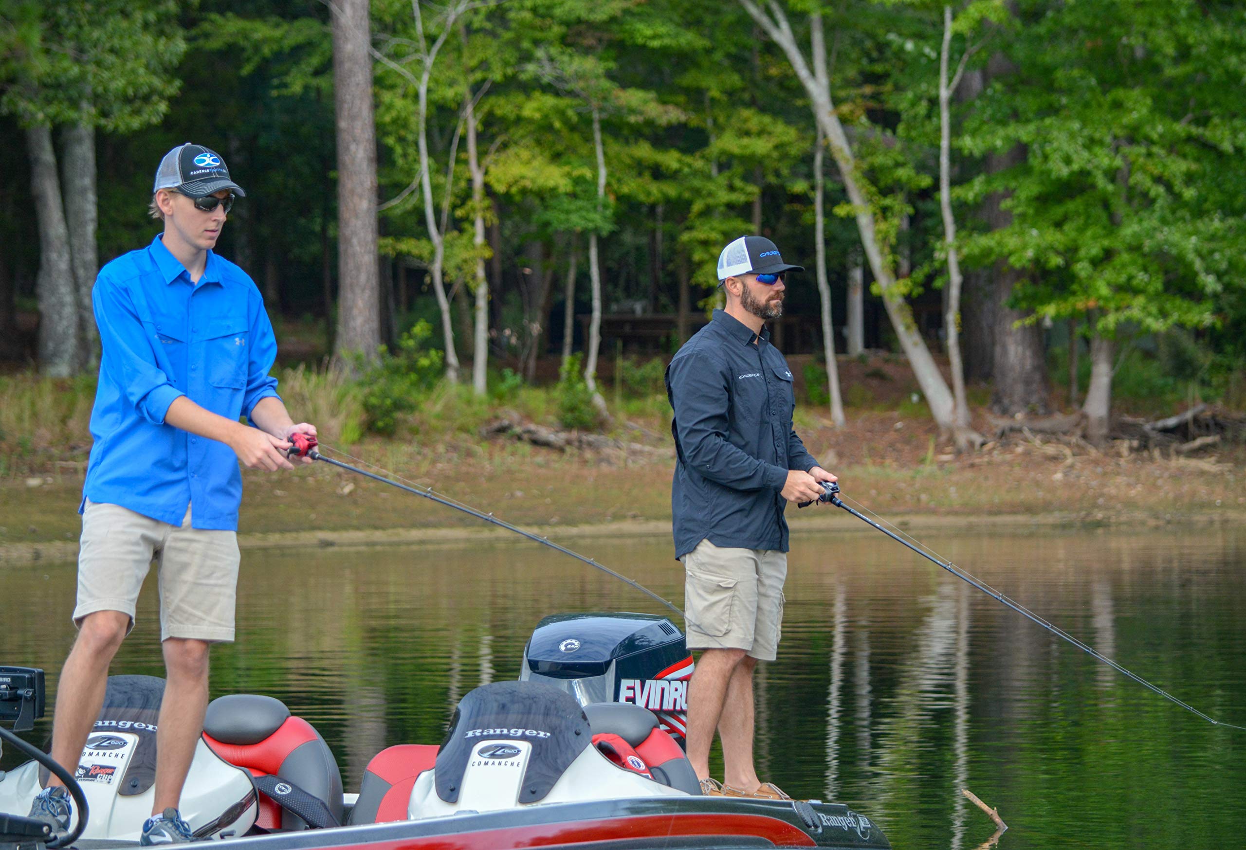 Cadence CB5 Baitcasting Reels Lightweight Graphite Frame Fishing Reels with 8 Corrosion Resistant Bearings Baitcaster Reels Carbon Fiber Drag Baitcast Reels with 6.6:1 Gear Ratio Casting Reels