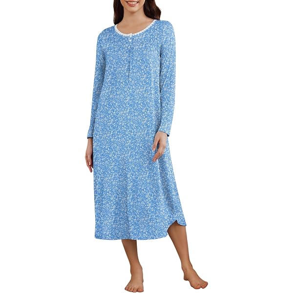 Women's Cozy Terry Nightgown With Cuffs – Striped Long Sleeve Nightshirt For Cold Nights (Creme, XXX-Large, 80% Cotton)