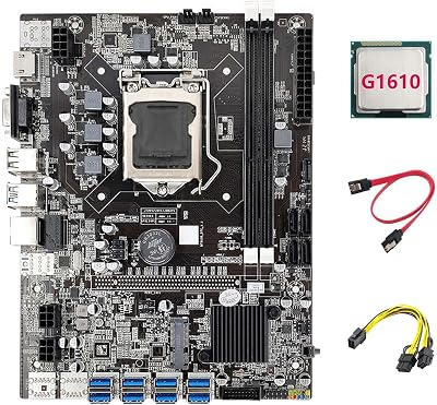 Vklopdsh B75 ETH Mining Motherboard 8xPCIe LGA1155 G1610 CPU + Cables