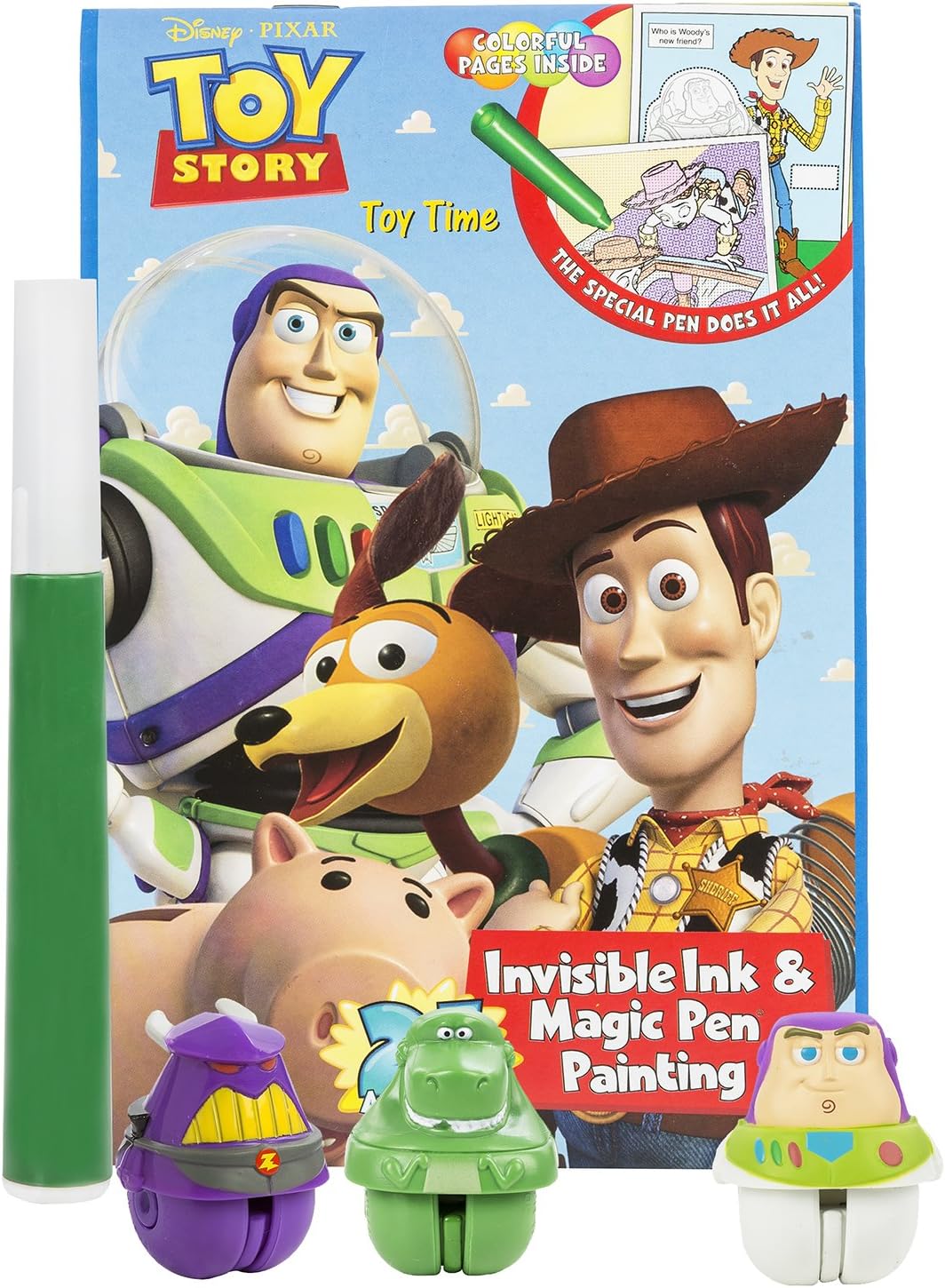 Disney Pixar Toy Story Zing'Ems Set of 3 Buzz, Zurg, & Rex with Toy Time Magic Activity Book
