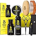 The Beard Club Beard Kit for Men - Beard Grooming & Beard Care Kit - Cedar & Sandalwood Beard Oil, Beard Balm, Beard Shampoo, Beard Brush, Comb, Beard Trimming Scissors, Straight Edge Razor - Gift Set