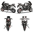 sxvbdway Mini Motorcycle Adults 49cc 4-Stroke Gas Pocket Motorbike 1pc Motorcycle Gas Pocket Bike Mini Motorcycle with Front Rear Disc Brakes, Racing Max Speed 25MPH Dual Headlights Black